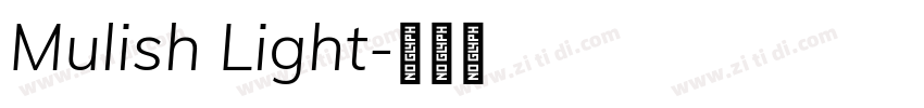 Mulish Light字体转换